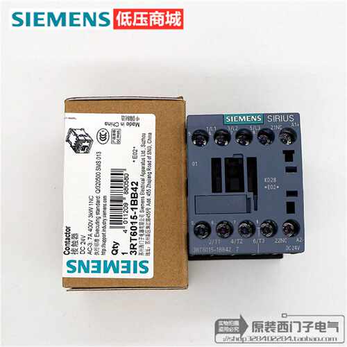 议价原装正品SIEMENS西门子接触器3RT6015-1BB42直流24V 电流7A