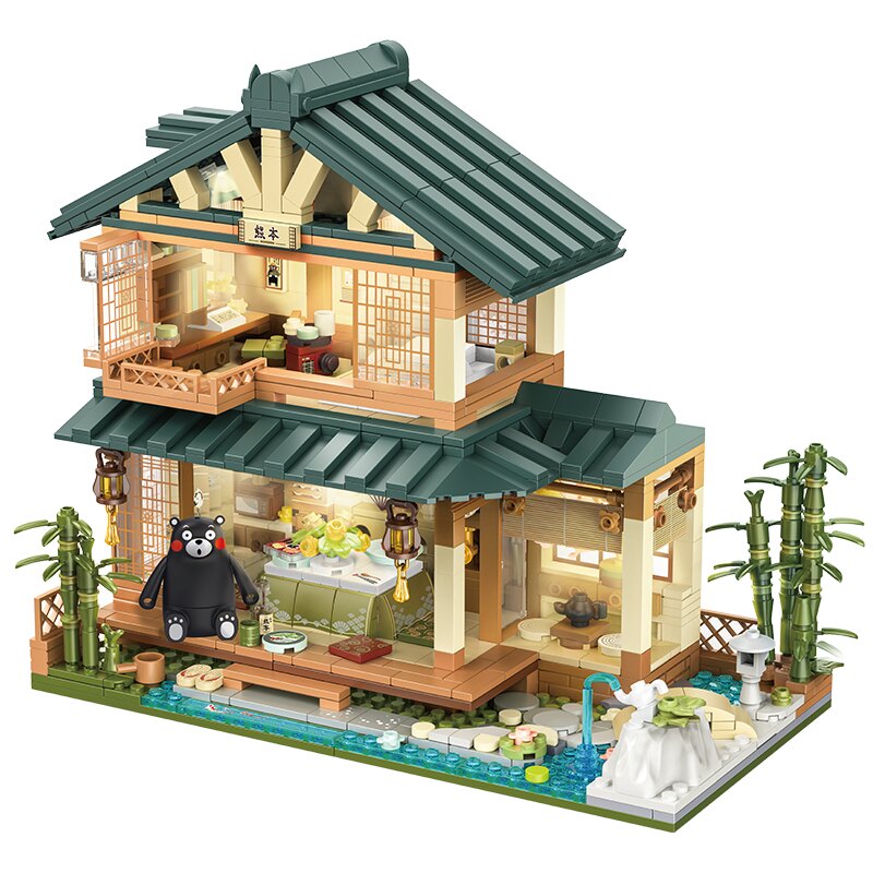 inbrixx积乎熊本熊积木日式房屋