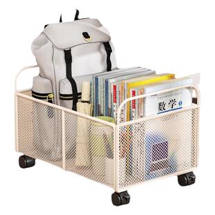学生装书收纳箱教室用桌面收纳盒整理箱书包放置神器桌下收纳带轮