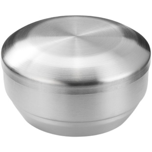 韩式304双层不锈钢米饭碗带盖碗家用汤碗防烫儿童韩国料理泡菜碗