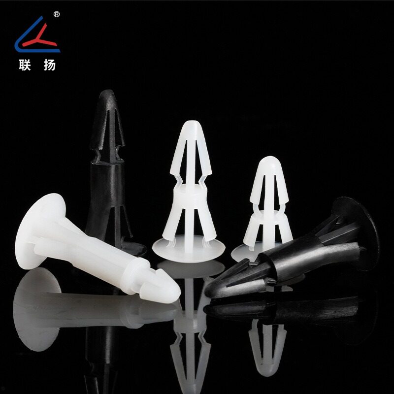 联扬 RC按压式平底尼龙隔离柱 飞机头推入式间隔柱绝缘垫高支撑柱
