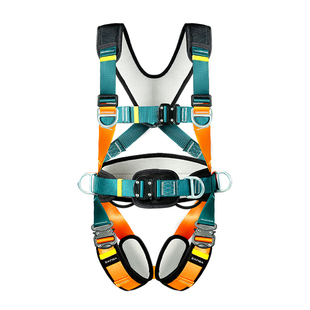 全身五点式安全带高空作业防坠落保险安全绳双挂钩缓冲包全套国标