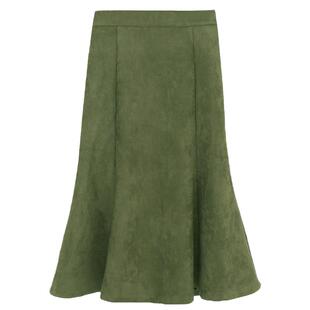 麂皮绒半身裙女2025秋冬新款百搭高腰遮胯显瘦a字鱼尾裙中长款