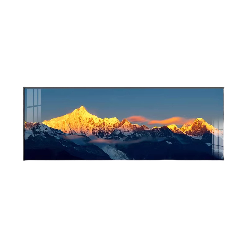 现代简约雪山风景有框防水挂画