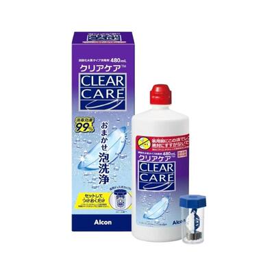日本进口Alcon爱尔康蓝澈双氧水480ml软性隐形眼镜护理液新版正品