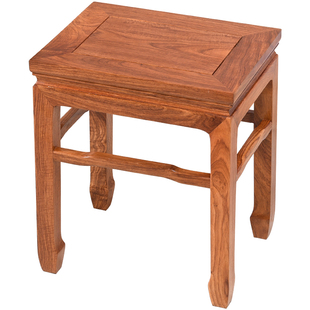 花梨木小方凳家用红木茶桌凳子中式实木矮凳沙发凳原木板凳化妆凳