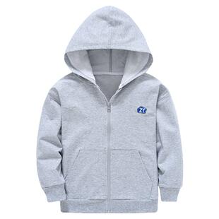 儿童卫衣春秋2022春装连帽新款男童帅气上衣拉链外套开衫薄款长袖