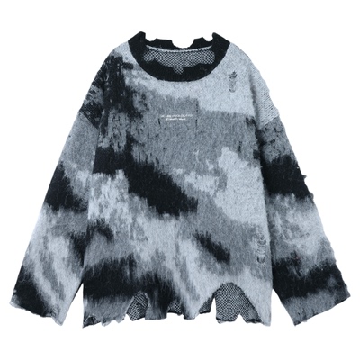 BJHG不计后果圣诞废土风毛衣男款秋冬季卫衣宽松羊毛针织衫上衣女