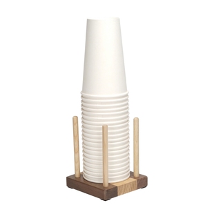 啡木蛋糕滤纸架奶茶咖啡店吧台茶叶罐收纳一次性外带纸杯架取杯器