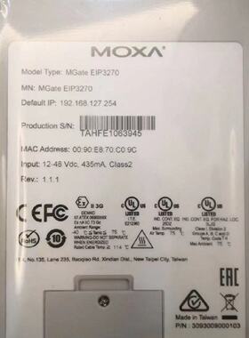 议价以太网关MOXA MGate EIP3270 交换机