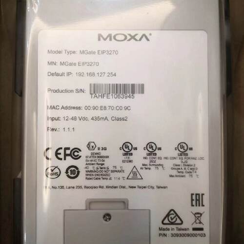 议价以太网关MOXA MGate EIP3270 交换机