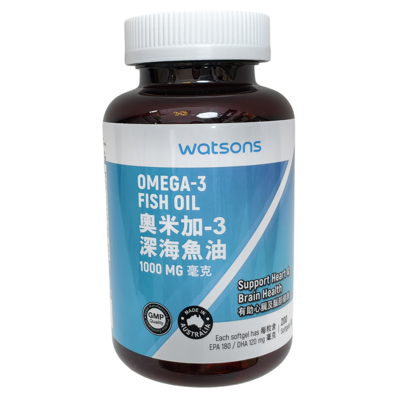 屈臣氏奥米加-3鱼油心脑血管