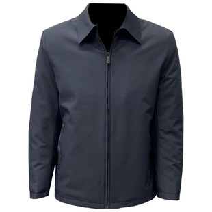 非贤品牌断码处理秋冬款男士系扣棉服纯色翻领商务棉衣外套2980元