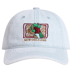 美式街头牛仔做旧复古重磅刺绣鸭舌帽女日系潮牌软顶水洗棒球帽男