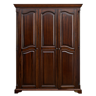 美式复古全实木衣柜卧室家用收纳柜子新款2026爆款成品组装大衣橱