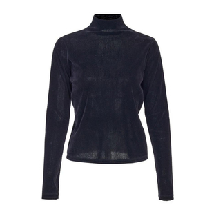 婉甸2025年冬季新品丝绒毛织长袖圆领打底衫时尚百搭1244I01DM1