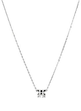 不掉色圆环镶钻小蛮腰项链