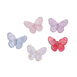 小号大号树脂炫彩幻彩色蝴蝶手机壳奶油胶diy手工发饰材料配件