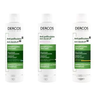 薇姿绿标洗发水DERCOS去屑止痒控油蓬松净澈头皮屑红标洗发露正品