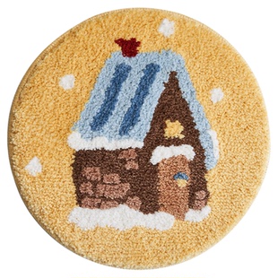 莫语 簇绒防滑椅垫卡通创意家用餐桌座椅防凉坐垫方形久坐屁屁垫