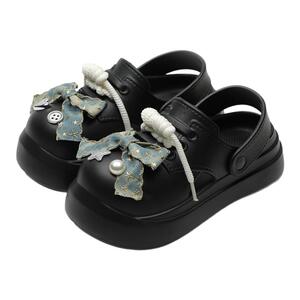 米曼琳蝴蝶结情侣洞洞鞋女夏季外穿可爱防滑EVA个性时尚网红凉拖