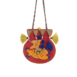 阿卡刺绣手工diy材料包小马香囊福袋挂件随身零钱包新年创意礼物