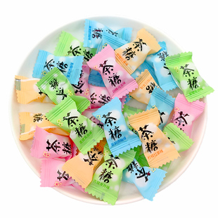 水果茶味糖白桃乌龙茉莉休闲零食硬糖商业前台招待小颗粒水果糖