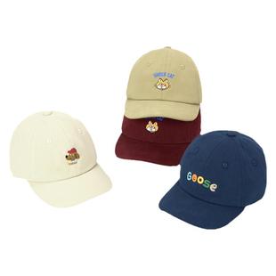 尼多熊儿童帽子秋冬纯棉男女宝宝鸭舌帽休闲儿童棒球帽秋季婴儿帽