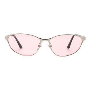 GM墨镜太阳眼镜浅粉朋克老钱风金属复古猫眼防紫外线近视带度数PK