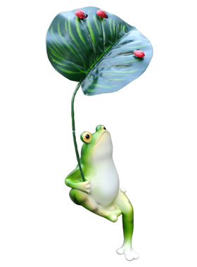 青蛙撑伞摆件庭院布置