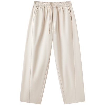 gxgjeans男装 肌理感分割设计弯刀裤宽松休闲长裤男裤薄26夏新品