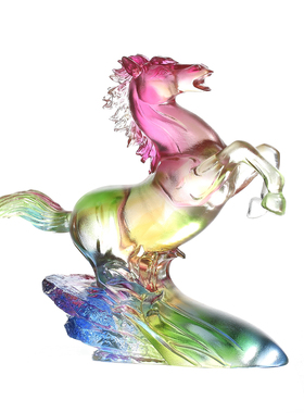 琉璃招财马到成功，精美礼盒