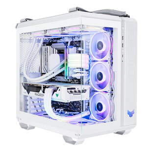 AMD锐龙R9 9950X3D/RX9070XT/5070Ti/5080 16G显卡游戏水冷主机白色海景房DIY台式直播4K吃鸡全套电脑套件