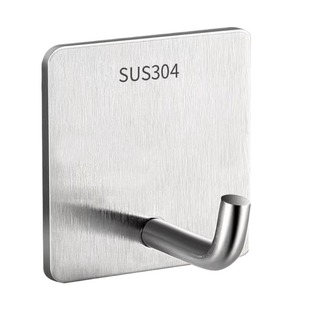 挂钩强力粘胶免打孔厨房门后贴无痕粘钩承重不锈钢钩子免钉单个