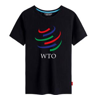 世界贸易组织WTO中国制造短袖t恤衫男女纯棉半截袖体恤夏季上衣服