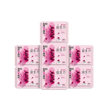 【100%缓解闷痒】高洁丝蔓越莓益生力日夜组合卫生巾夜安裤超薄