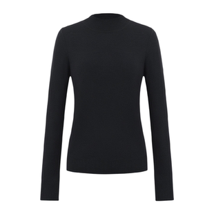 恒源祥加厚款保暖纯羊毛衫女款秋冬新款半高领毛衣纯色打底针织衫