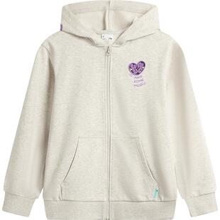 商场同款|李宁儿童连帽卫衣中大童春秋款外套女童装连帽运动春装