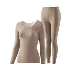 猫人保暖内衣女款套装新款发热加厚绒德打底贴身秋衣秋裤冬季上衣