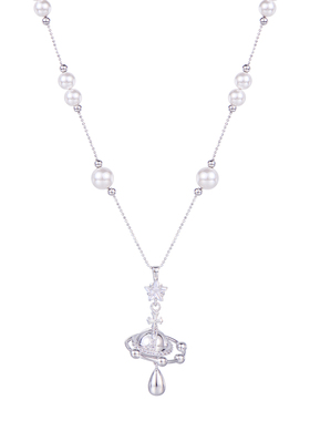 原创土星球满天珍珠星项链女