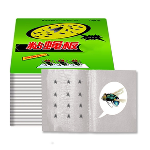 苍蝇贴强力粘苍蝇纸粘蝇板药沾蚊杀手捕捉器灭蝇子神器一扫光家用