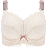 月色大胸显小胸内衣薄款聚拢全罩杯收副乳防下垂大码文胸女胖mm D