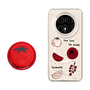 优思顿适用华为mate80手机壳mate80pro泼墨西红柿mate70巨好看mate60磁吸40带支架80高级感pro防摔80promax套