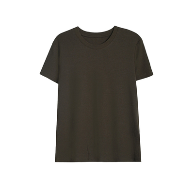 小蛮腰重磅蚕丝螺纹短袖T恤