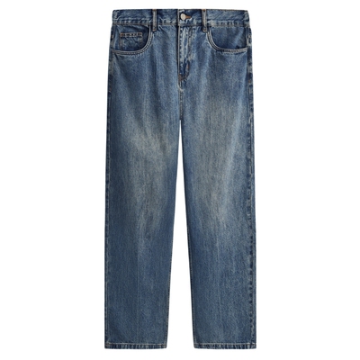 MODE COMMUTER | MC做旧全棉水洗挺阔宽松直筒型牛仔长裤