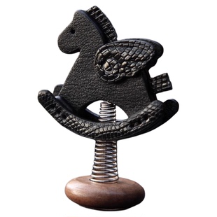 驭《Golden&Rider马年限定》高定飞马摆件 黑马 新车情侣礼物先锋