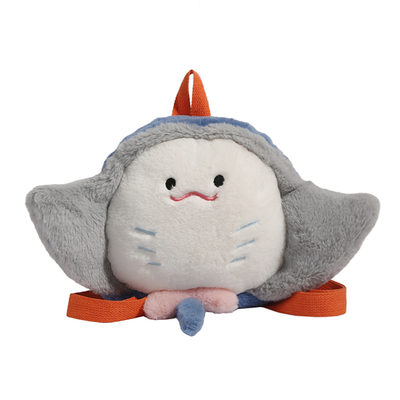 魔鬼鱼双肩包可爱卡通毛绒玩具包少女背包动物玩偶包女孩生日礼物