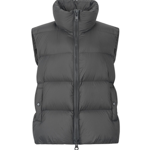 衣香丽影灰色泡芙羽绒马甲女款外穿2025冬装新款宽松保暖立领外套