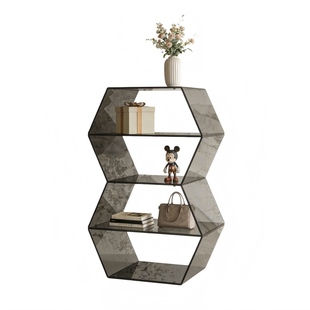 亚克力书架置物架落地客厅储物柜卧室墙角飘窗收纳架手办展示架子