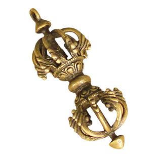 铜五股金刚杵九股铜杵十字金刚撅黄铜法器吊坠十字杵钥匙扣挂件纯